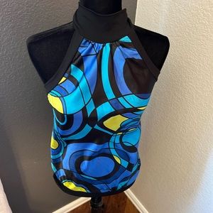 Halter blouse with geometric design.  Size M.